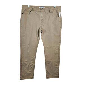 Mens Essentials Khaki Pants 40W X 30L Cotton Blend Work Casual Everyday Wear